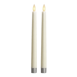 LED Stagelys H: 29 cm med 500 timmars lystid 2 st. vaxljus, vit