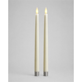 LED Stagelys H: 29 cm med 500 timmars lystid 2 st. vaxljus, vit
