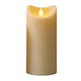 Utomhus LED blockljus H: 17,5 cm med 600 timmars brinntid, elfenben