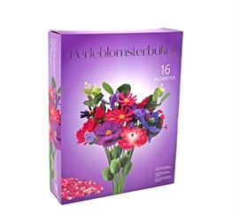 Pärlblommor bukettset med 16 Gerbera blommor - DIY set