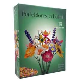 Pärlblommor bukettset med 19 Marguerit blommor - DIY set