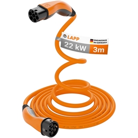 LAPP Mobility Type 2 Självupprullande Laddkabel Orange 3M 22kw