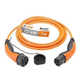 Type 2 Laddkabel Orange 7M 22kw