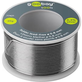 Goobay Blyfritt lödtenn 0,8 mm 20 g med flusskärna