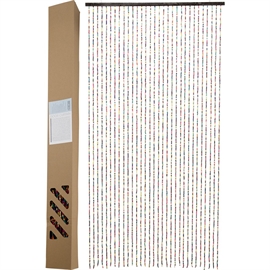 Dörrdraperi i bambu med färgglada pärlor 90 x 180 cm