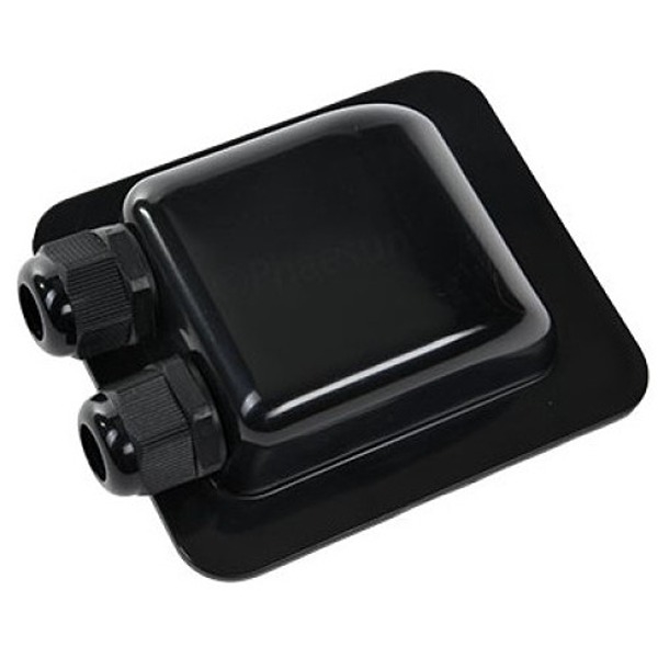 Takkabelgenomföring Svart 2 Utgångar