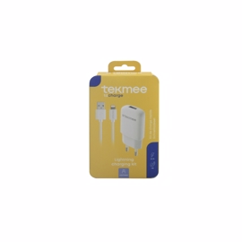 Tekmee 2A Vit Lightning Travel Charging Kit 1 meter
