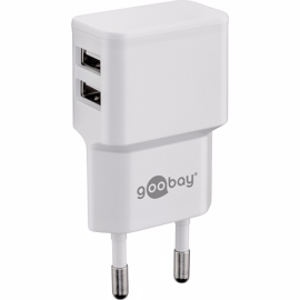Goobay USB-laddare med 2 utgångar för Iphone/Ipad