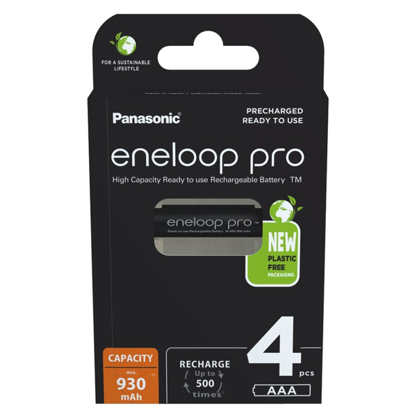 Panasonic Eneloop Pro LR03/AAA uppladdningsbara batterier 930 mAh