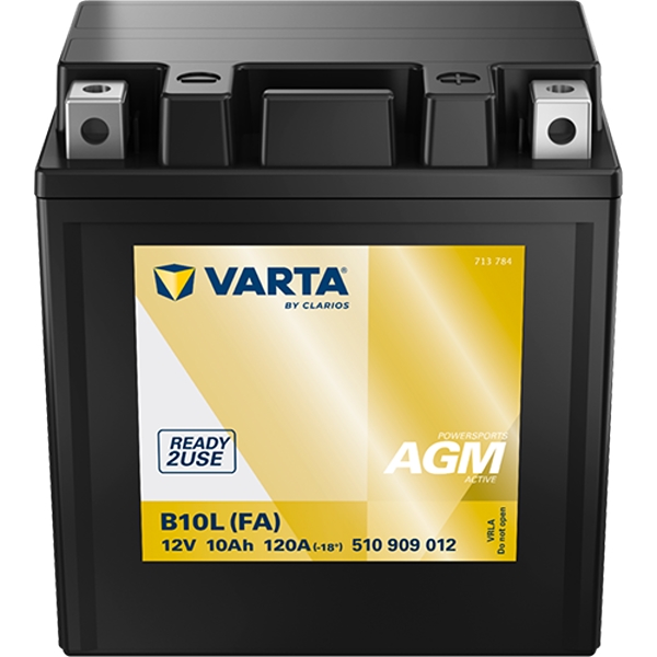 Varta 510 909 012 Powersports AGM Active MC batteri 12 volt 10Ah (+pol till höger)