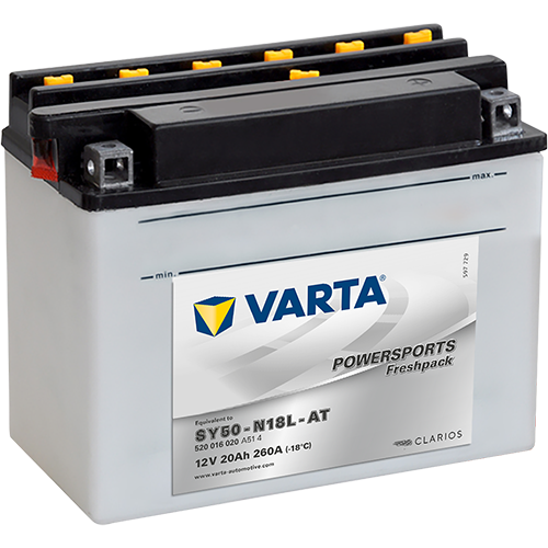 Varta 520 016 020 MC batteri 12 volt 20Ah (+pol till höger)