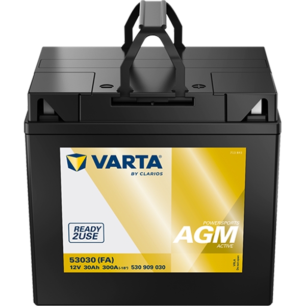 Varta 530 909 030 Powersports AGM Active MC-batteri 12 volt 30Ah (+pol till höger)