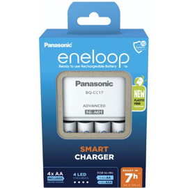 Panasonic Eneloop BQ-CC17E batteriladdare + 4 x AA Eneloop