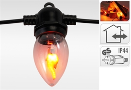 Ljusslinga med flam glödlampa (3,6 m)