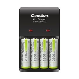 Batteriladdare Camelion + 4 2300mAh AA-batterier