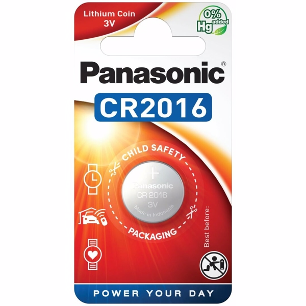 CR2016 Panasonic 3V litiumbatteri