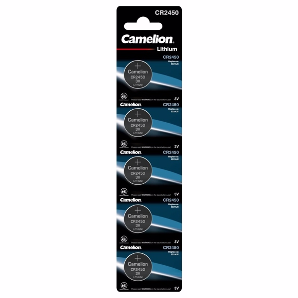 CR2450 Camelion 3V litiumbatterier 5-pack