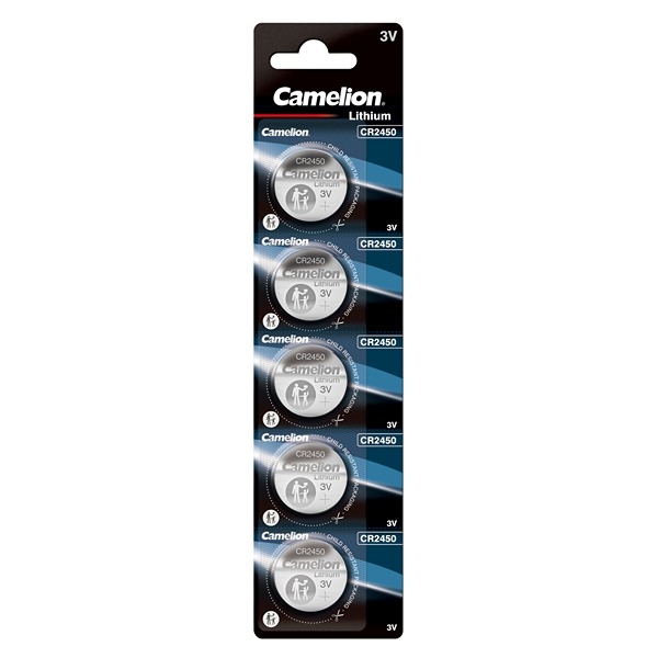 CR2450 Camelion 3V litiumbatterier 5-pack