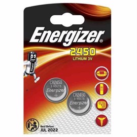 CR2450 Energizer 3V Lithium batteri 2 pak