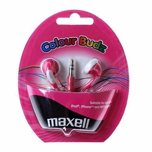 Maxell Colour Budz In-Ear Hörlurar med Jackkontakt, Pink