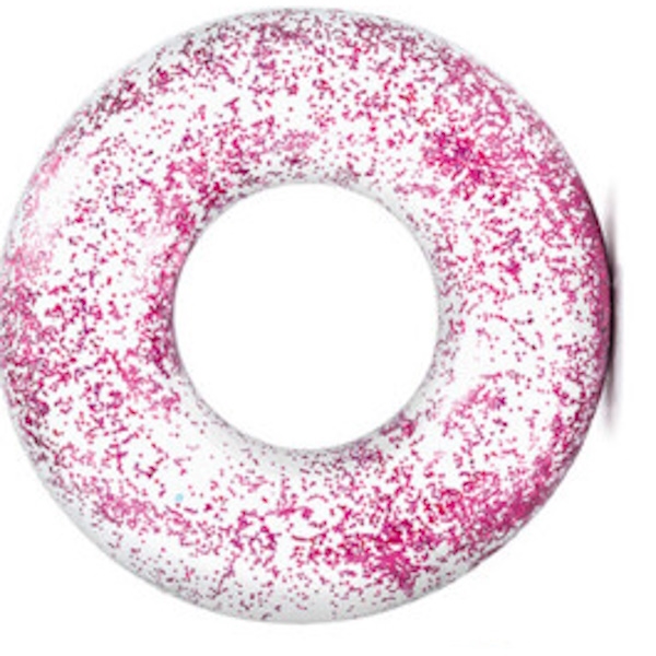 Rosa Badring Med Glitter