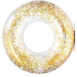 Guld badring med glitter