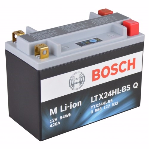 Bosch MC litiumbatteri LTX24HL-BS 12volt 7Ah +pol till höger