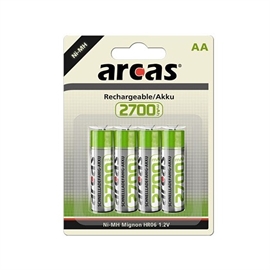 Arcas LR06/AA uppladdningsbara batterier 2700 mAh