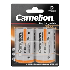 Camelion LR20/D uppladdningsbara batterier 2500 mAh