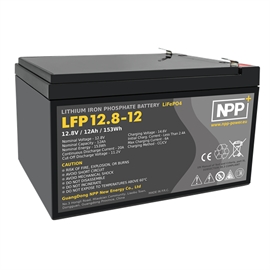 NPP Power Lithiumbatteri 12V/12Ah (parallell + serieanslutning)