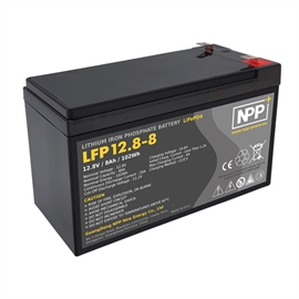 NPP Power Lithiumbatteri 12V/8Ah (parallell + serieanslutning)