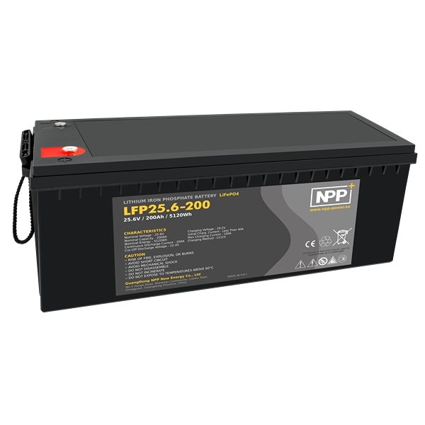 NPP Power litiumbatteri 24V/200Ah (Bluetooth)