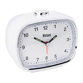 Alarm Clock Sweep Movement White (11,5 x 8,8 x 4,5)