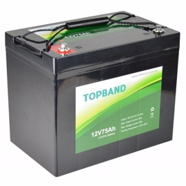 TOPBAND litiumbatteri 12V 50Ah med app-övervakning