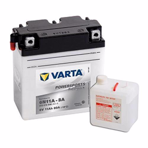 Varta 012 014 008 6-volts MC-batteri 11 Ah (+pol till vänster)