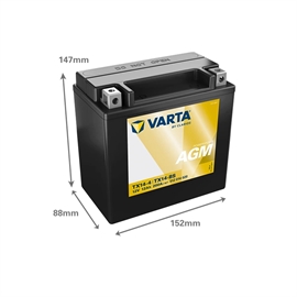 Varta 512 014 020 Powersports MC-batteri 12 volt 12Ah (+pol till vänster)