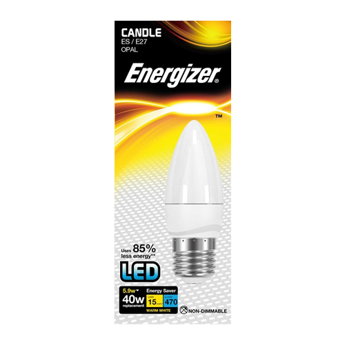 Energizer E27 LED Kronljus 5,9W 470 Lumen (40W)