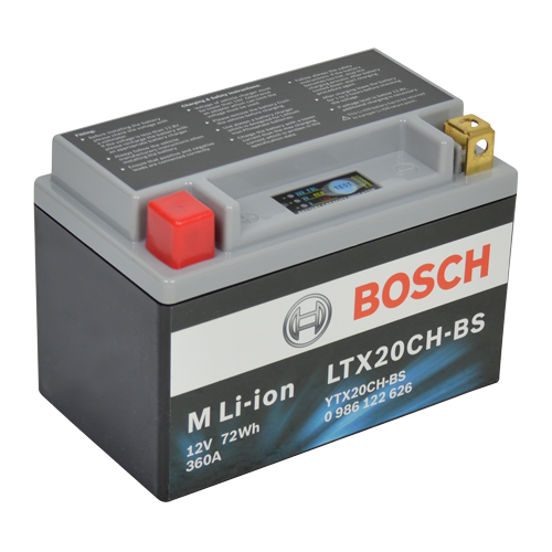 Bosch MC litiumbatteri LTX20CH-BS 12volt 6aH +pol till vänster