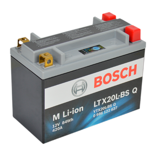 Bosch MC litiumbatteri LTX20L-BS 12volt 7Ah +pol till höger