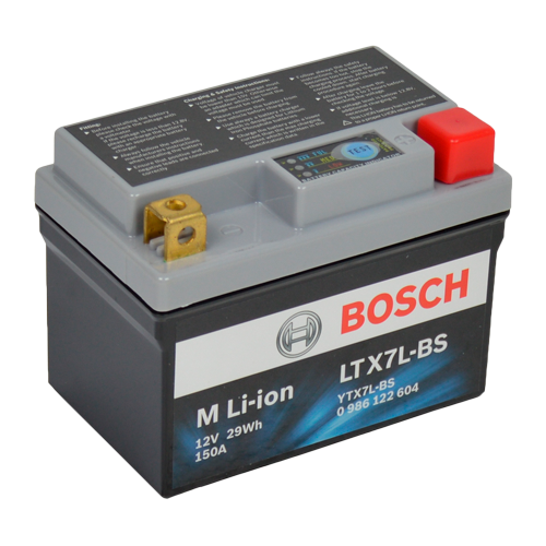 Bosch MC litiumbatteri LTX7L-BS 12V 2,4 Ah +pol till höger