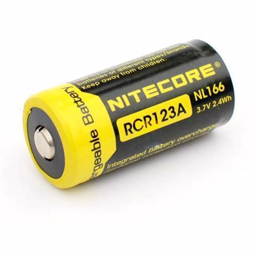 Nitecore RCR123 NL166 650 mAh litiumbatteri