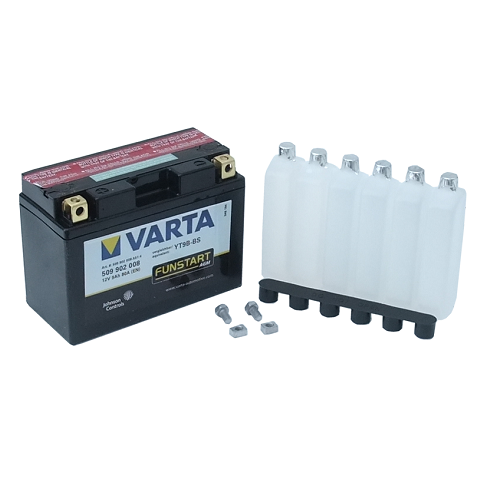 Varta 509 902 008 MC 12 volts batteri 9aH (+pol till vänster)