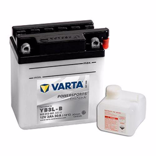 Varta 503 013 001 MC-batteri 12 volt 3 Ah (+pol till höger)