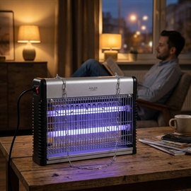 Adler AD 7940 Insektsdödare – LED-lampa 9W för 150 m², Silver/Svart