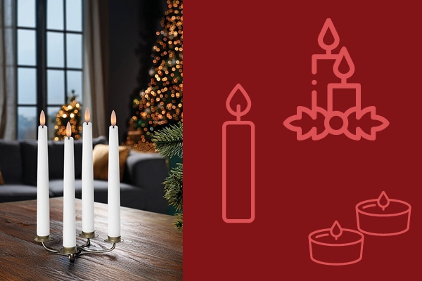 LED ljus för jul- och vintermys