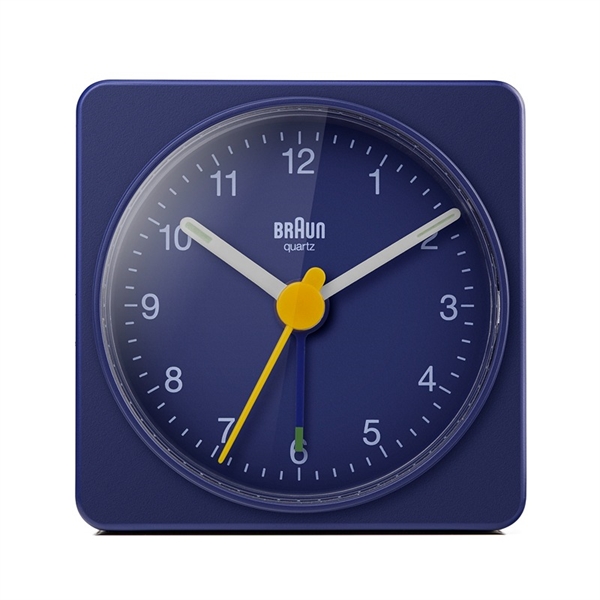Braun BC02BL Analog reseväckarklocka med självlysande visare, blå
