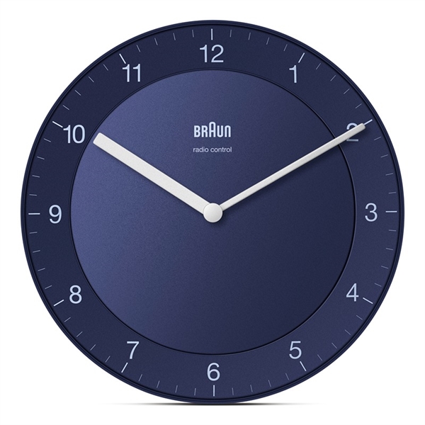 Braun BC06BL-DCF Radiostyrd analog väggklocka 20 cm, blå