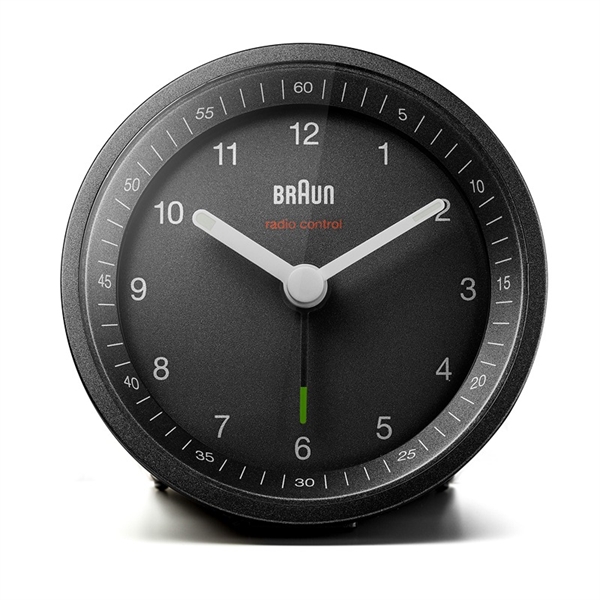 Braun BC07B-DCF Radiostyrd analog väckarklocka, svart