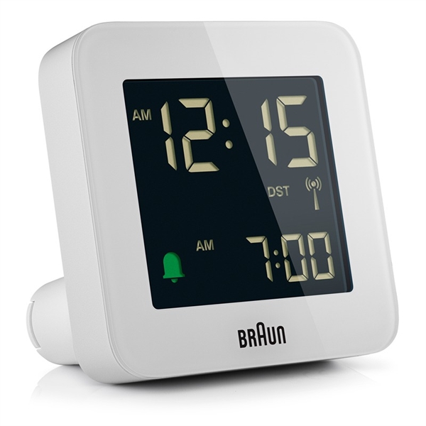 Braun BC09W-DCF Radiostyrd Digital Väckarklocka, Vit