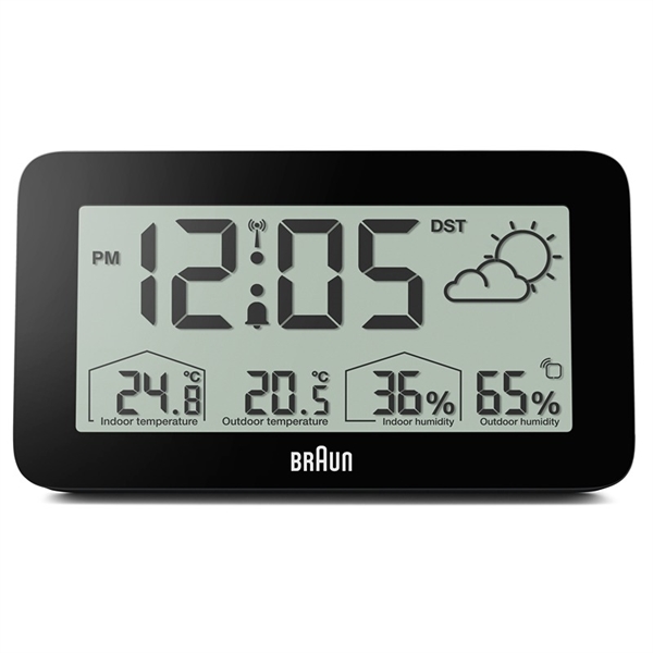 Braun BC13BP-DCF Radiostyrd Digital Väderstation, Svart